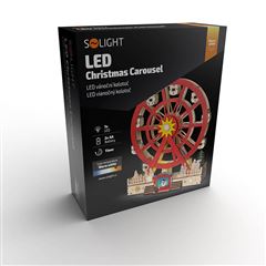 Solight LED vánoční kolotoč, otáčející se, 7x LED, 30cm, 2x AA_použité zboží