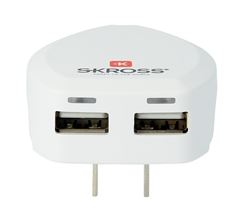 SKROSS USB nabíjecí adaptér USA, 2x USB-A, 12W, typ A