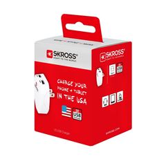 SKROSS USB nabíjecí adaptér USA, 2x USB-A, 12W, typ A