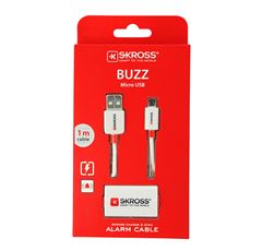 SKROSS alarm USB kabel SKROSS BUZZ Micro USB, akustické upozornění, délka 1m