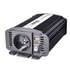 Solight invertor 12V, USB 500mA, kovový, černý, max. zatížení: 300W