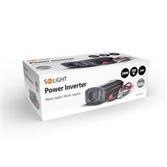 Solight invertor 12V, USB 500mA, kovový, černý, max. zatížení: 300W