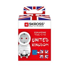 SKROSS cestovní adaptér UK pro použití ve Velké Británii, typ G