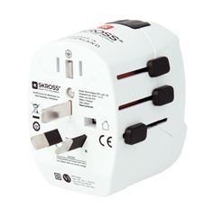 SKROSS cestovní adaptér PRO Light USB World, UK+USA+Austrálie/Čína, 2x USB-A, vč. adaptéru ostatních vidlic