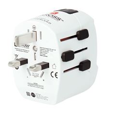 SKROSS cestovní adaptér PRO Light USB World, UK+USA+Austrálie/Čína, 2x USB-A, vč. adaptéru ostatních vidlic