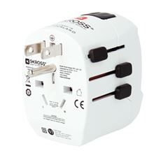 SKROSS cestovní adaptér PRO Light USB World, UK+USA+Austrálie/Čína, 2x USB-A, vč. adaptéru ostatních vidlic