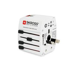 SKROSS cestovní adaptér MUV USB, 2x USB-A, univerzální pro 150 zemí