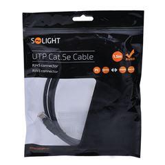 Solight UTP CAT.5E kabel, RJ45 konektor - RJ45 konektor, sáček, 1,5m