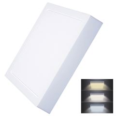 Solight LED mini panel CCT, přisazený, 24W, 1800lm, 3000K, 4000K, 6000K, čtvercový