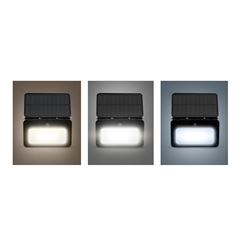 Solight LED solární reflektor se senzorem, 6W, 660lm, 3CCT, Li-Ion, černá