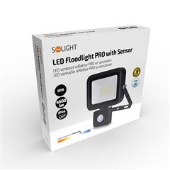 Solight LED reflektor PRO se senzorem, 50W, 4600lm, 5000K, IP44