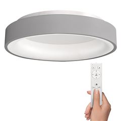 Solight LED stropní světlo kulaté Treviso, 48W, 2880lm, stmívatelné, dálkové ovládání, šedá