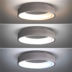 Solight LED stropní světlo kulaté Treviso, 48W, 2880lm, stmívatelné, dálkové ovládání, šedá