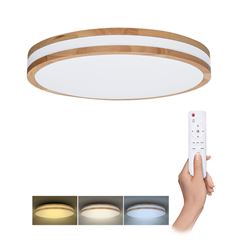 Solight LED osvětlení s dálkovým ovladačem Woody, 48W, 3360lm, 38cm, změna chromatičnosti, stmívatelné