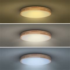 Solight LED osvětlení s dálkovým ovladačem Solid Oak, 60W, 4200lm, 51cm, změna chromatičnosti, stmívatelné