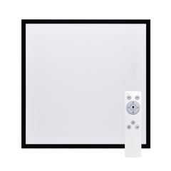 Solight LED stropní osvětlení s dálkovým ovládáním, čtvercové, dekor dřeva, 3000lm, 40W, 45x45cm