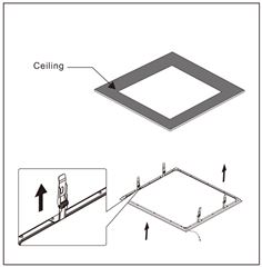 Solight montážní klipy pro instalaci LED panelů do podhledů, 4ks