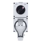 Solight IP66 wall socket with on/off switch, waterproof and dustproof