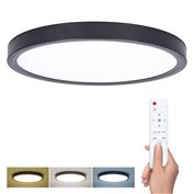 Solight LED osvětlení s dálkovým ovladačem Estela Black, 36W, 2700lm, 30cm, změna chromatičnosti, stmívatelné