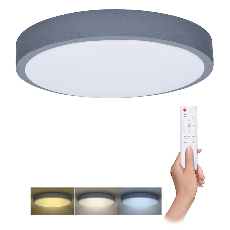 Solight LED osvětlení s dálkovým ovladačem Grey, 60W, 4200lm, 49cm, změna chromatičnosti, stmívatelné